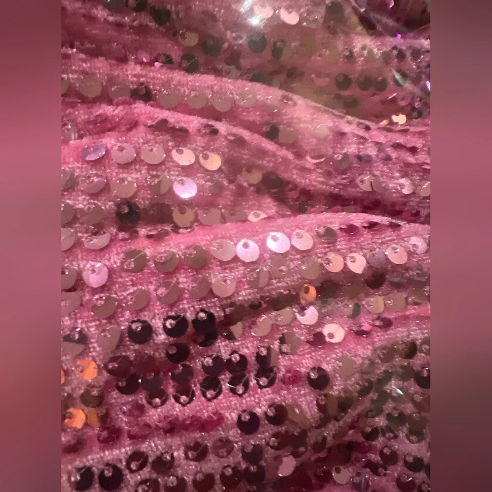 Women's Velvet V Neck Dress - Picture 8 of 8